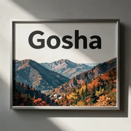 a sign that says Gosha