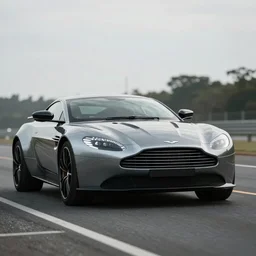 an aston martin car as a tank, realistic, cinematic shot, photorealistic, depth of field