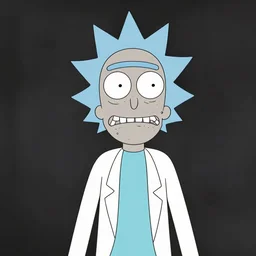 professional photograph of a portrait of Morty from Rick and Morty, black and white, studio lighting