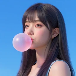 Bella ragazza, bubblegum, visualartzi, korean, and blue image, concept art by Neil Blevins, Dave Rapoza, Charlie Bowater, Andree Wallin, highly detailed, ultra detailed, ultra realistic, trending on artstation, cgstudio
