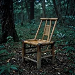 high resolution, chair in the forest wenjun lin