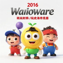 2016 feature film poster of WarioWare cinematic universe, cel shaded CGI characters by Illumination