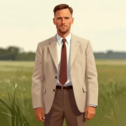 illustration of forrest gump by basil gogos
