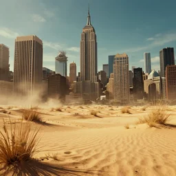 deserted new york city, mad max artwork, digital art, hyperdetailed, artstation, cgsociety, 8 k