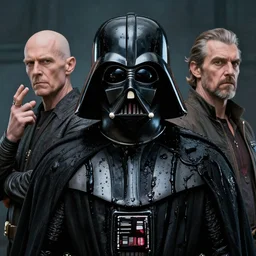 portrait of darth vader wearing evil black oily tar by hr giger, greg rutkowski, luis royo and wayne barlowe, 8 k