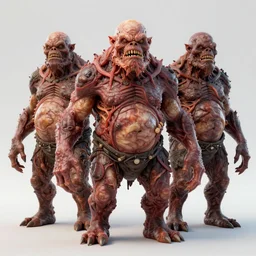 3 d cgi grotesque monster in the style of meatcanyon, made in blender, hyperrealistic, gross, textured, flesh