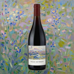 bottle of wine, made by Hugo Heyrman, Digital matte art, by Oscar-Claude Monet