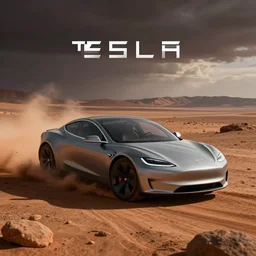 a tesla roadster crashing into mars