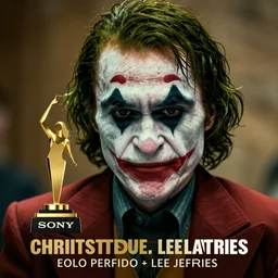 photo of Christopher Lloyd as the Joker by Eolo Perfido and Lee Jeffries, frown, head shot, detailed, award winning, Sony a7R