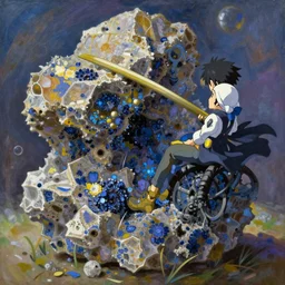 a painting of Phosphophyllite by Claude Monet, from Houseki no Kuni, Anime Land of the Lustrous, Top 25 Fantasy Anime Series