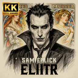 hyperrealist pencil sketch of vampire sam elliott by david malan and alphonse mucha, fantasy art, drawing, dynamic lighting, artstation, poster, volumetric lighting, very detailed faces, 4 k, award winning