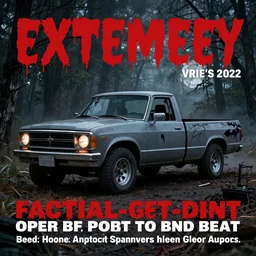 A magazine advertisement for an extremely spooky haunted pickup truck