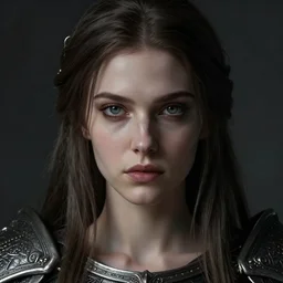 portrait of a female holy paladin, perfect face, ultra high detail, intricate detail, cinematic, dark concept art by guweiz