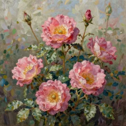 where the wild roses grow, intricate highly detailed oil painting