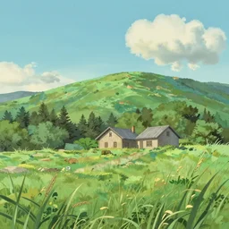 a beautiful landscape, digital art, by studio Ghibli,