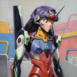 greg manchess portrait painting of misato katsuragi from neon genesis as overwatch character, medium shot, asymmetrical, profile picture, organic painting, sunny day, matte painting, bold shapes, hard edges, street art, trending on artstation, by huang guangjian and gil elvgren and james ryman and jeffrey jones