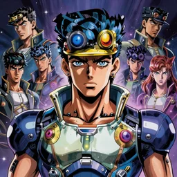 the frontal portrait of jonathan joestar in the jojo comics, half man ， half mechanical, technology sense, mystical, pop surrealism by james jean, roby dwi antono, ross tran, steven kenny, paul neberra, ashley wood, atmospheric ， atmospheric, trending on artstation. 8 k masterpiece