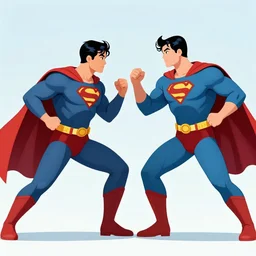 superheroes fighting each other