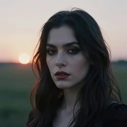 photographic portrait of a stunningly beautiful female goth pagan face, in soft dreamy light at sunset, hasselblad, nikon, cinematic shot, by annie leibovitz, steve mccurry, david lazar, jimmy nelsson