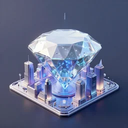 an electronic music diamond city, artstation hd