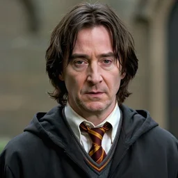 Film Still of a Young Keanu Reeves playing a Young Severus Snape in Harry Potter, Film Still, realistic, hyperrealistic, very realistic, very very realistic, highly detailed, very detailed, extremely detailed, detailed, detailed face, very detailed face, very detailed face, realism, HD Quality, 8k resolution, intricate details, body and head in frame, Real Life