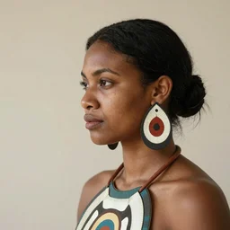 aboriginal art of an elegant lady