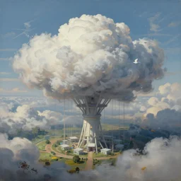 a hyper - detailed 3 d render like a oil painting of venusian cloud farming, surrealism!!!!! surreal concept art, lifelike, photorealistic, digital painting, aesthetic, smooth, sharp focus, artstation hd, by greg rutkowski, bruce pennington, valentina remenar,