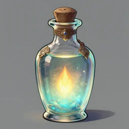 a healing potion bottle, rpg, digital art, skyrim, final-fantasy