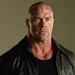 film still close up shot of brock lesnar as john connor from the movie terminator 2