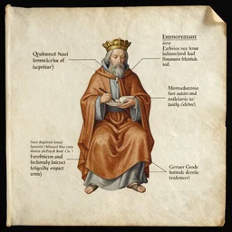 medical diagram of a new species done by a medievel monk on parchment