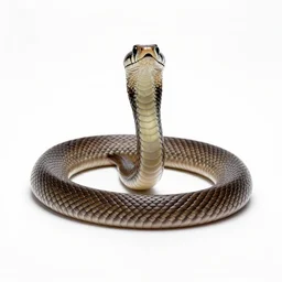snake, high detail photograph, full body, isolated on a pure white background, centered, entire subject in frame, sharp focus, soft studio lighting