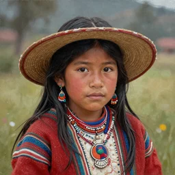 beautiful indigenous peruvian inca kid artwork by Jason Zhuang, artstation, high quality, ultra detailed, 4k