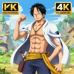 a portrait of a character in a scenic environment by eiichiro oda and RHADS, 4k concept art, action photo, 1/1000 sec shutter