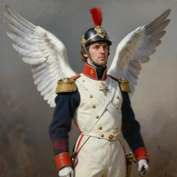 detailed realistic painting of a winged hussar