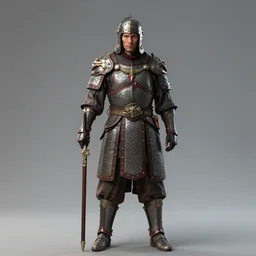 full body portrait of a warrior by tom cross, highly detailed, intricate, art, dof, 1 5 0 mm