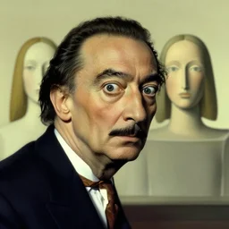 surrealist portrait of a man. art by salvador dali and rene magritte, surreal, highly detailed, soft lighting, muted colours, 4 k