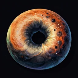 literally everything on a bagel, black hole bagel, psycadelic