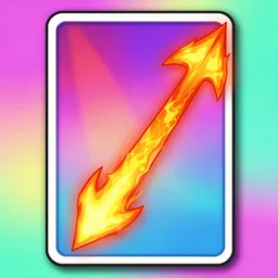 videogame card painting of fire arrow artstation, rpg, digital art, vibrant & colorful background, dark souls, runescape, skyrim, final - fantasy, diablo - 3