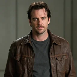A photograph of Sam Lake as Max Payne