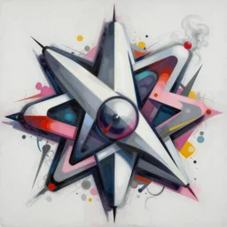 Painting of Atomsk by Sachin Teng, asymmetrical, Organic Painting ,geometric shapes, Smoke, hard edges, energetic, graffiti, street art:2 by Sachin Teng:4