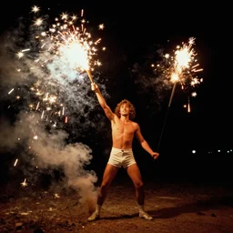 photograph of divine!!!!!!!!!!!! playing with fireworks, divine!!!!!! 1 9 9 0 s, taken by martin parr, saturated colour photo, high definition, 8 k