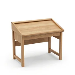 miniature drafting table, clean 3d render, octane render, isolated on a pure white background, centered, entire object in frame, sharp focus, soft studio lighting