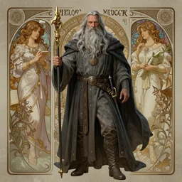 gandalf the grey, d & d, fantasy, intricate, elegant, highly detailed, digital painting, artstation, concept art, matte, sharp focus, illustration, hearthstone, art by artgerm and greg rutkowski and alphonse mucha