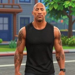 Dwayne “The Rock” Johnson in Sims 4