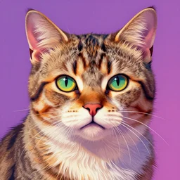 a visitor from another world, cat, highly saturated colors, detailed illustration, digital art, overdetailed art, concept art, Greg Rutkowski, trending on artstation