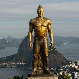 A giant statue of Captain Jean-Luc Picard, overlooking Rio