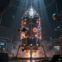 hadron antimatter vacuum reactor. Photorealistic. 4k. God rays. Highly detailed. VRay Rendering. Unreal Engine.