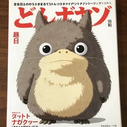 a beautiful japanese magazine cover of a cute strange animal, illustrated by miyazaki, highly detailed, concept art, trending, poster coloring pages