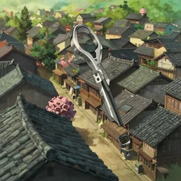 a wholesome animation key shot of a traditional city with tiled roofs, medium shot, studio ghibli, pixar and disney animation, sharp, rendered in unreal engine 5, anime key art by greg rutkowski, bloom, dramatic lighting