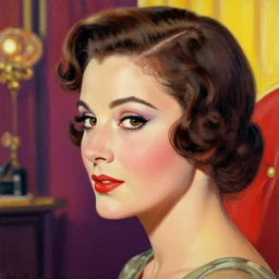 profile otto dix face portrait of liza minnelli, hyper realistic, artstation, illustration, digital paint, matte paint, vivid colors, bright, cheerful, detailed and intricate 1 9 3 0 s cabaret evironment